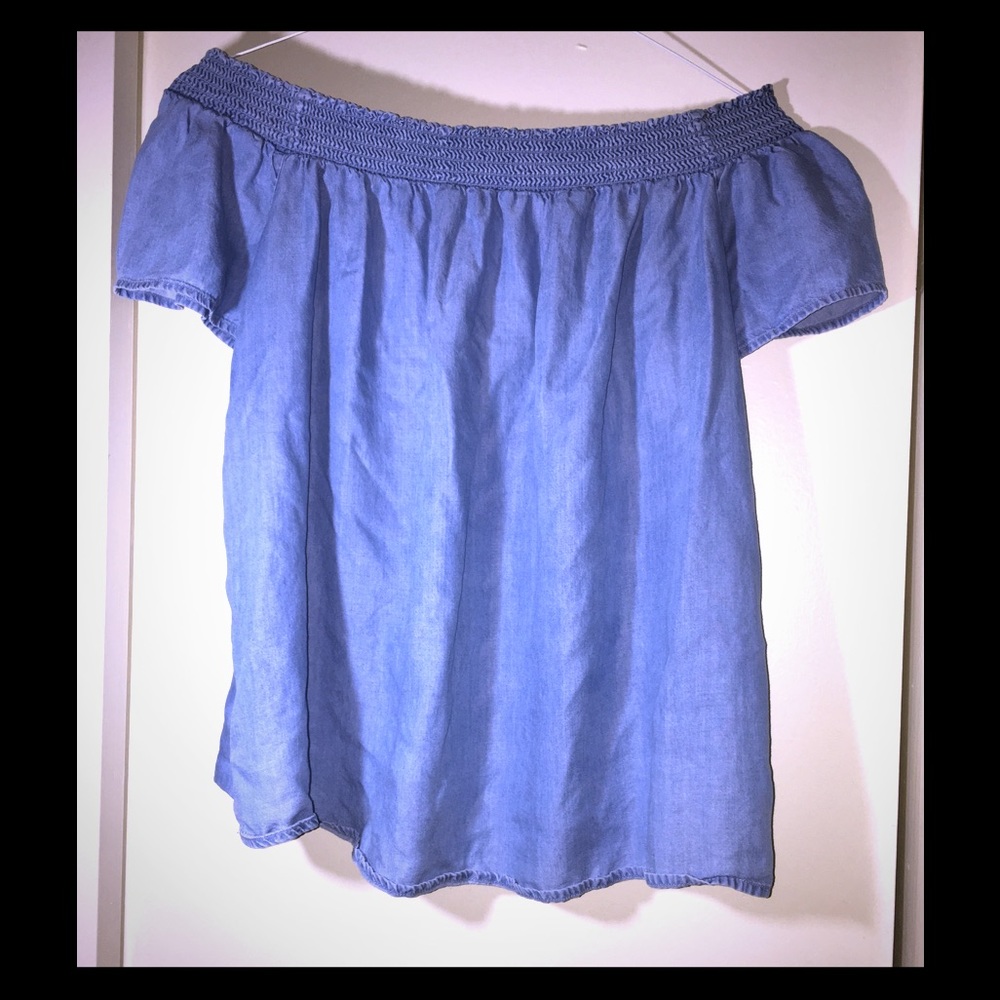 Old Navy Off Shoulder Denim Blouse